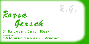 rozsa gersch business card